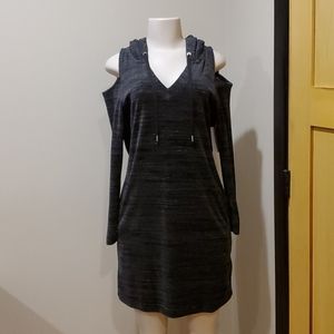 NWT New York & Company cold shoulder hoodie dress
